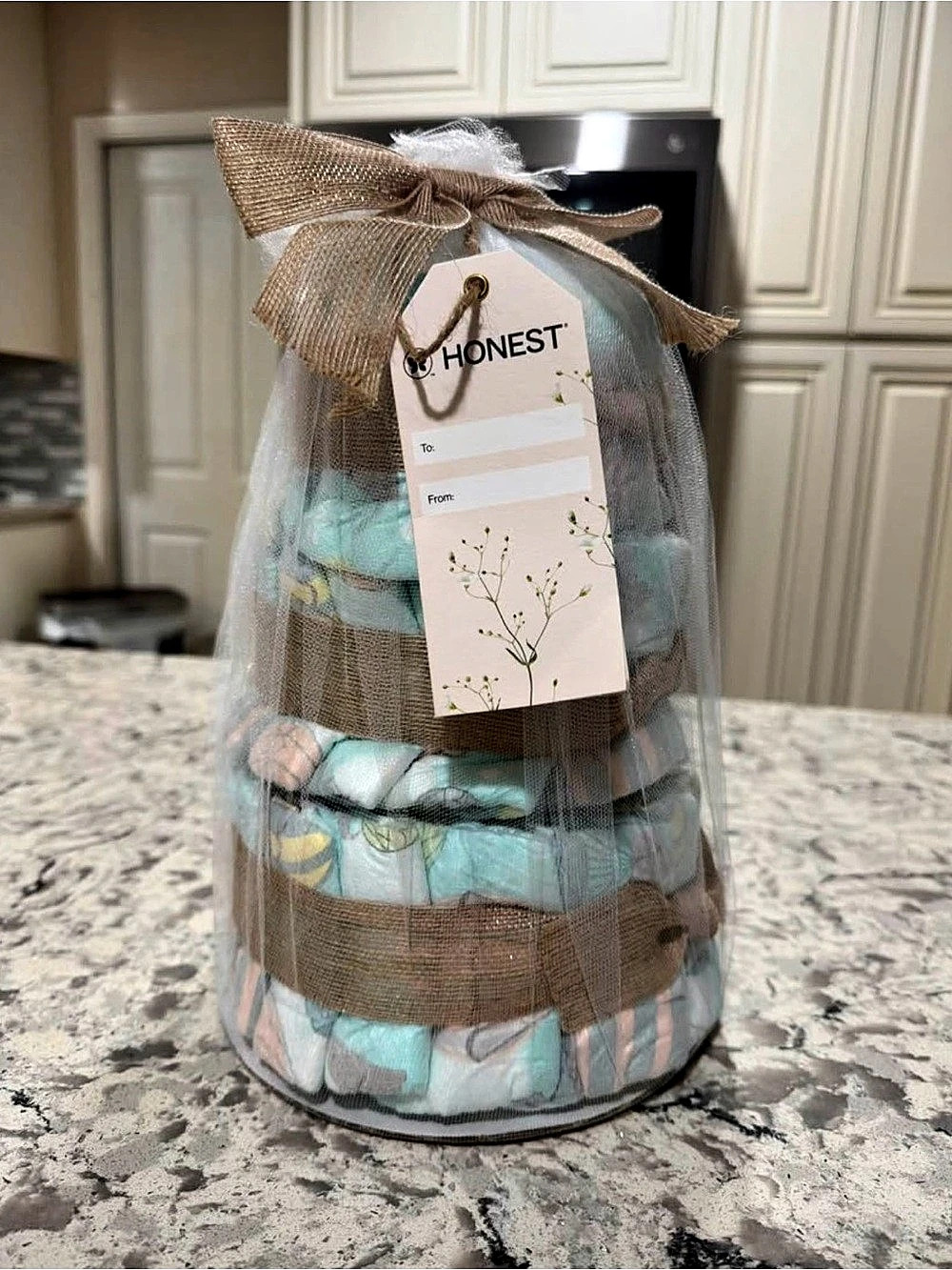 The Honest Company Clean Conscious Diaper Cake - Above It All - 39ct size 1
